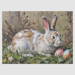 Floral Easter Bow Bunny Rabbit and Eggs  Tissue Paper