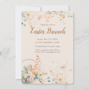 Floral Easter Brunch Party  Invitation