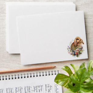 Floral Easter Bunny Envelope