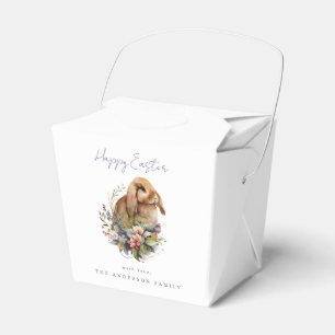 Floral Easter Bunny Favor Box