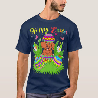 Floral Easter Egg Lover Funny Toy Poodle Dog Easte T-Shirt