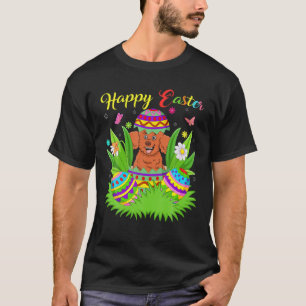 Floral Easter Egg Lover Funny Toy Poodle Dog Easte T-Shirt