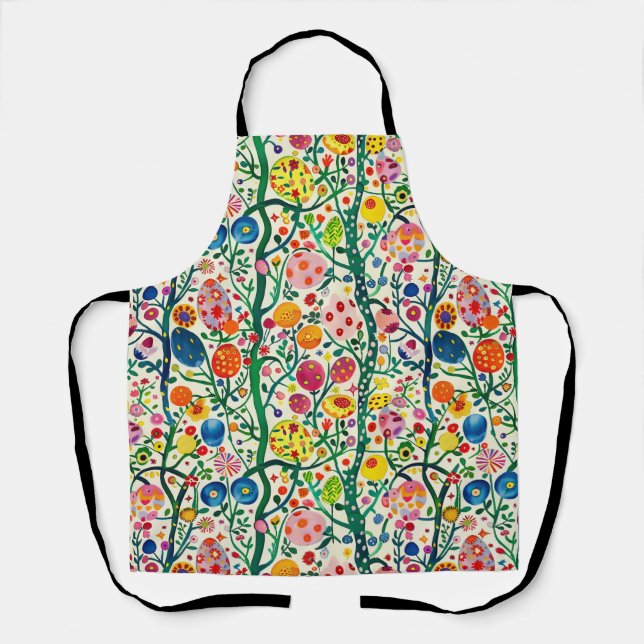 Floral Easter Egg Plant Apron (Front)