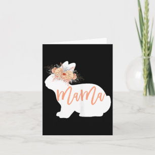 Floral Easter Mama Bunny Mom Flower Print for Card