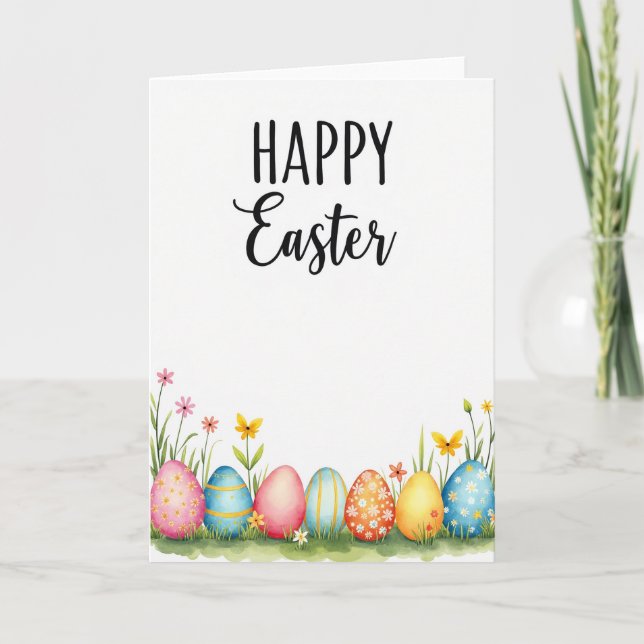 Floral Easter Pattern Card (Front)