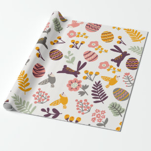 Floral Easter Spring Pattern   Wrapping Paper