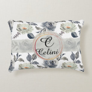 Floral Elegance: A Stunning Watercolor Pattern Accent Pillow