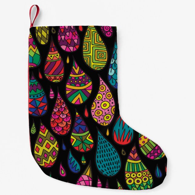 Floral elegance, abstract background. small christmas stocking (Front)