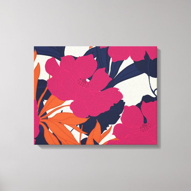 Floral elegance: abstract pattern canvas print (Front)