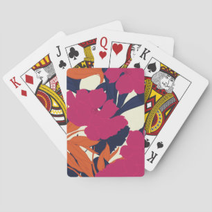 Floral elegance: abstract pattern playing cards