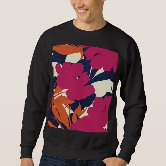Floral elegance: abstract pattern sweatshirt (Front)