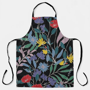 Floral Elegance: Abstract Vintage Background Apron