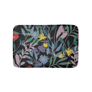 Floral Elegance: Abstract Vintage Background Bath Mat