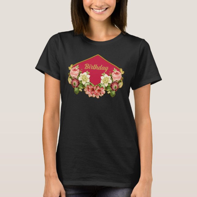 Floral Elegance Custom Shirt with Personalization (Front)