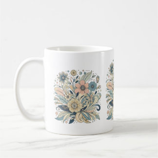 Floral Elegance in Pastel Tones Mugs