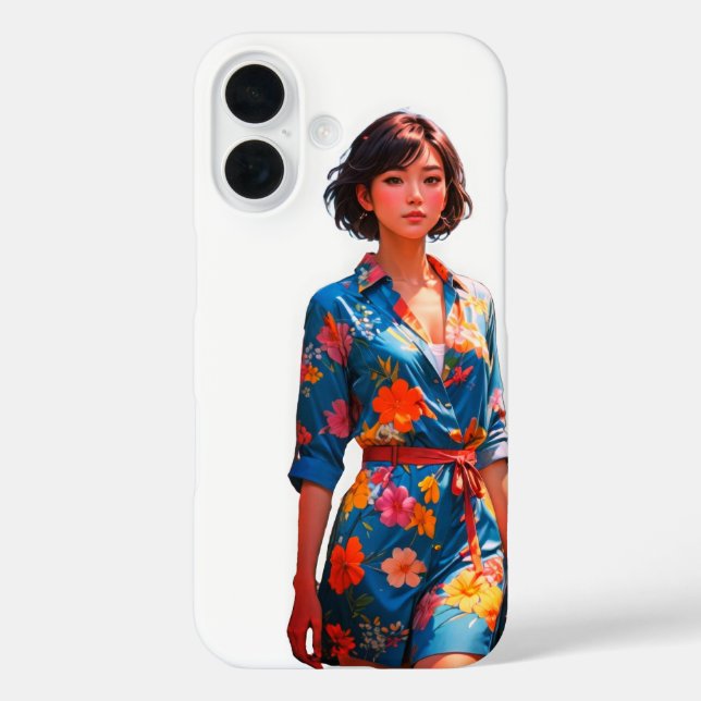 Floral Elegance iPhone 16 Case (Back)