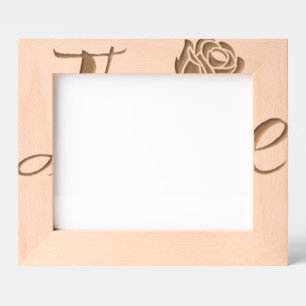 Floral Elegance: Love Illustrated with Rose Etched Frames