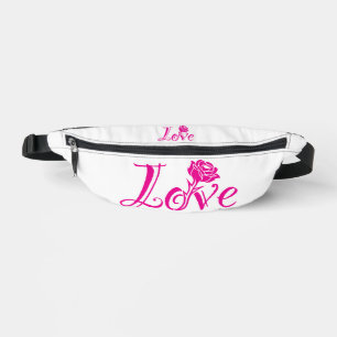 Floral Elegance: Love Illustrated with Rose Fanny Pack