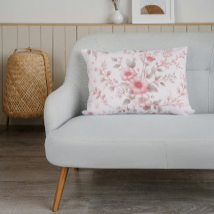 Floral Elegance Lumbar Pillow