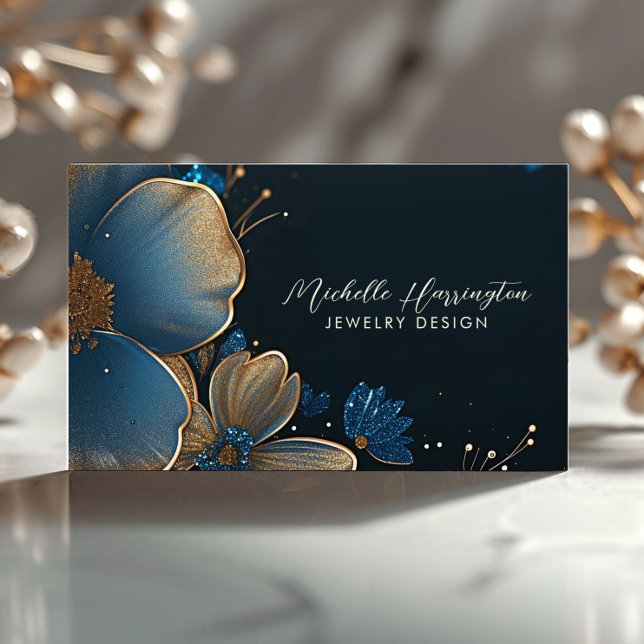 Floral Elegance Luxe Jewellery Designer, Artisan Business Card (Creator Uploaded)