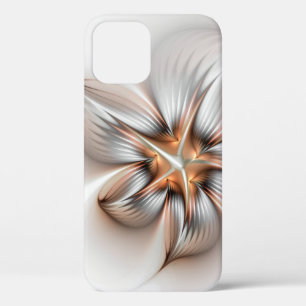 Floral Elegance Modern Abstract Fractal Art iPhone 12 Case