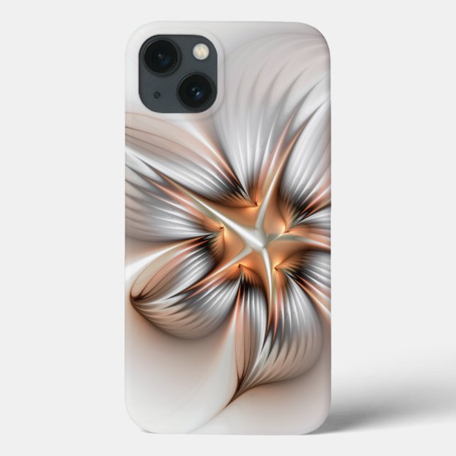 Floral Elegance Modern Abstract Fractal Art Case-Mate iPhone Case (Back)
