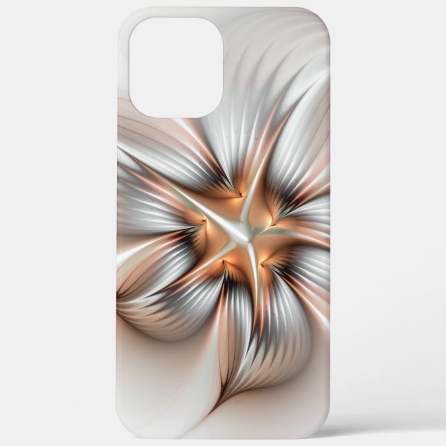 Floral Elegance Modern Abstract Fractal Art Case-Mate iPhone Case (Back)