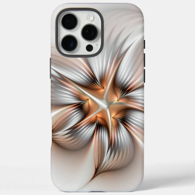 Floral Elegance Modern Abstract Fractal Art Case-Mate iPhone Case (Back)