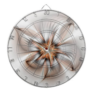 Floral Elegance Modern Abstract Fractal Art Dartboard