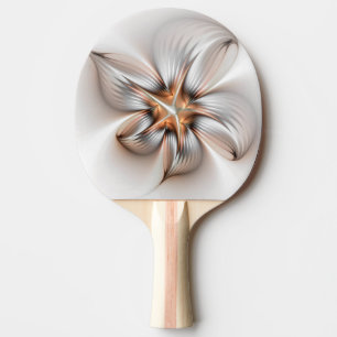 Floral Elegance Modern Abstract Fractal Art Ping Pong Paddle