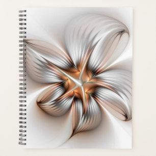 Floral Elegance Modern Abstract Fractal Art Planner