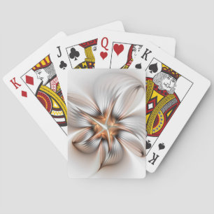 Floral Elegance Modern Abstract Fractal Art Playing Cards