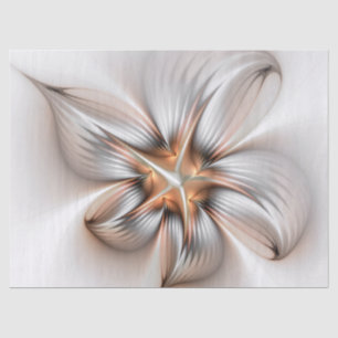 Floral Elegance Modern Abstract Fractal Art Tissue Paper