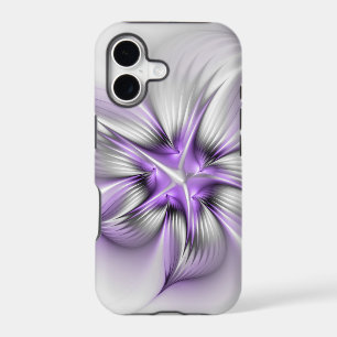 Floral Elegance Modern Abstract Violet Fractal Art
