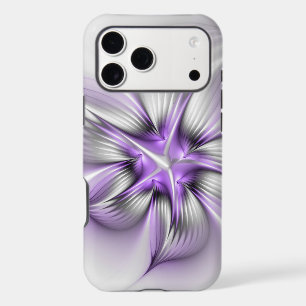 Floral Elegance Modern Abstract Violet Fractal Art