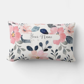 "Floral Elegance: Personalized Pillow Design with