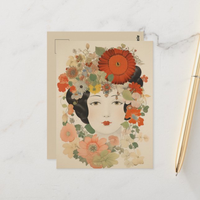 Floral Elegance Postcard (Front/Back In Situ)