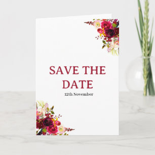  Floral Elegance Save the Date Card