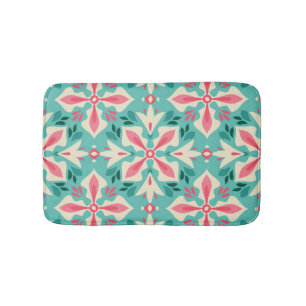 Floral elegance: seamless vintage motif. bath mat
