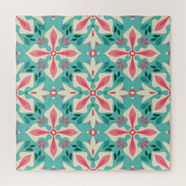 Floral elegance: seamless vintage motif. jigsaw puzzle (Vertical)