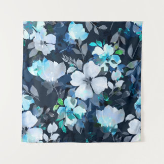 Floral Elegance Watercolor Pattern Tapestry