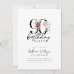 Floral Elegant 90th Birthday Invitation<br><div class="desc">Floral Elegant 90th Birthday Invitation</div>