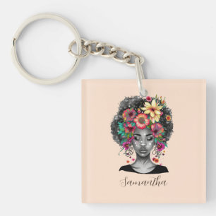 Floral Elegant Afro Femme