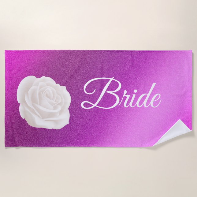 Floral Elegant Beach Towel (Front)