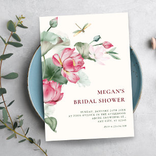 Floral elegant blooming bridal shower invitation