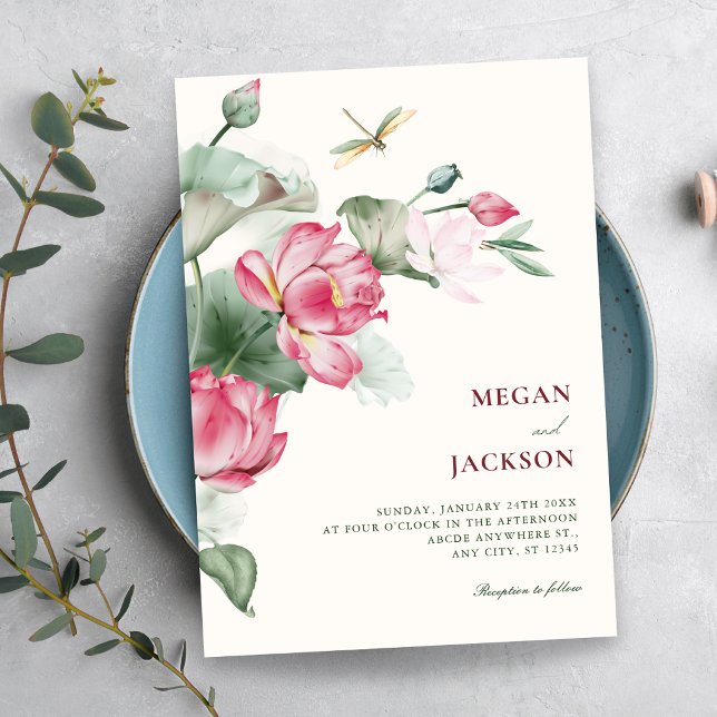 Floral elegant blooming wedding invitation (Creator Uploaded)