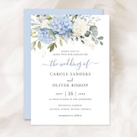 Floral Elegant Blue Hydrangea Greenery Wedding