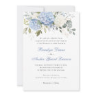 Floral Elegant Blue Hydrangea Greenery Wedding