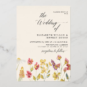 Floral Elegant Boho Summer Wildflowers Wedding