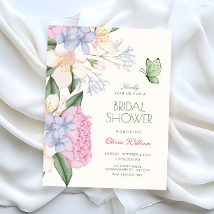 Floral elegant bridal shower invitation